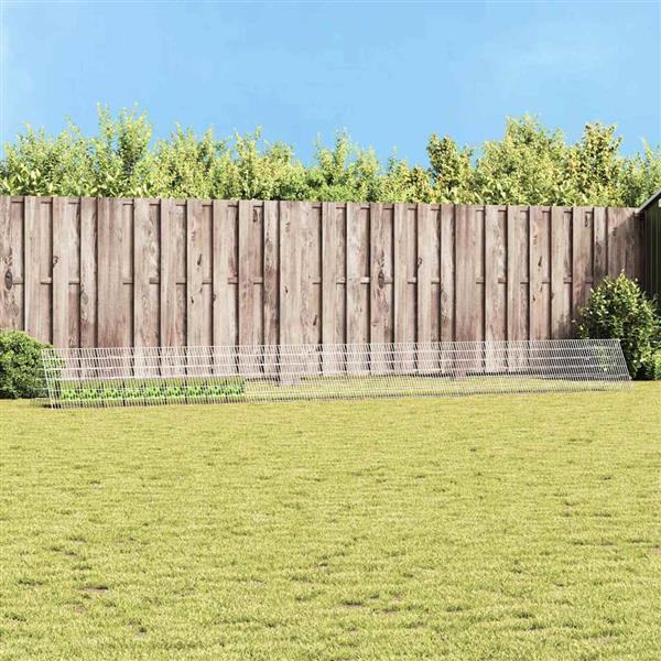 Grote foto vidaxl konijnenkooi zilver 650 x 55 x 55 cm gegalvaniseerd staal dieren en toebehoren hokken en kooien