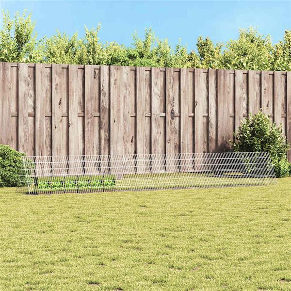 Grote foto vidaxl konijnenkooi zilver 650 x 55 x 55 cm gegalvaniseerd staal dieren en toebehoren hokken en kooien