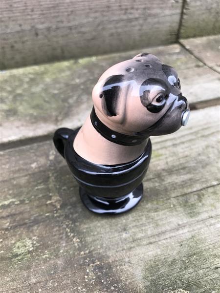 Grote foto zout en peper potjes 2 kussende honden in kopjes erg leuk huis en inrichting woningdecoratie