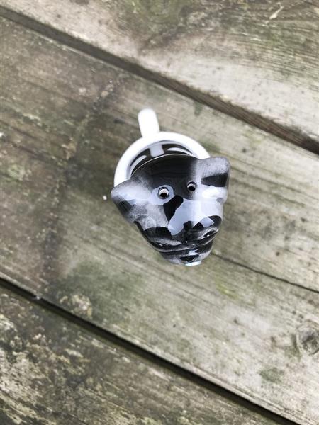 Grote foto zout en peper potjes 2 kussende honden in kopjes erg leuk huis en inrichting woningdecoratie