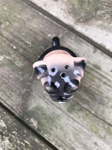 Grote foto zout en peper potjes 2 kussende honden in kopjes erg leuk huis en inrichting woningdecoratie