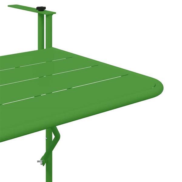 Grote foto vidaxl hangende balkon tafel groen 60 x 39 x 65 cm staal tuin en terras tuinmeubelen