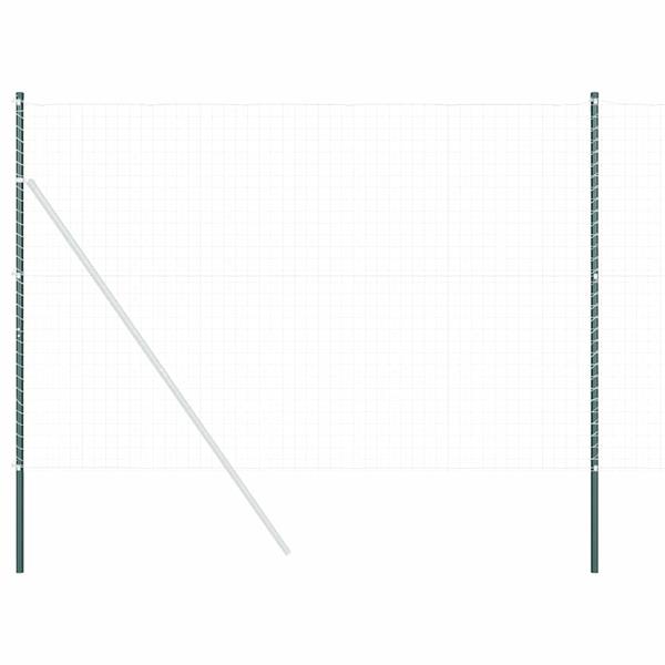 Grote foto vidaxl hekpalen 12 pcs groen poedergecoat staal tuin en terras overige tuin en terras