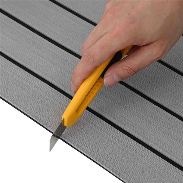 Grote foto vidaxl bootvloer lichtgrijs en zwart 240 x 90 cm eva schuim doe het zelf en verbouw tegels