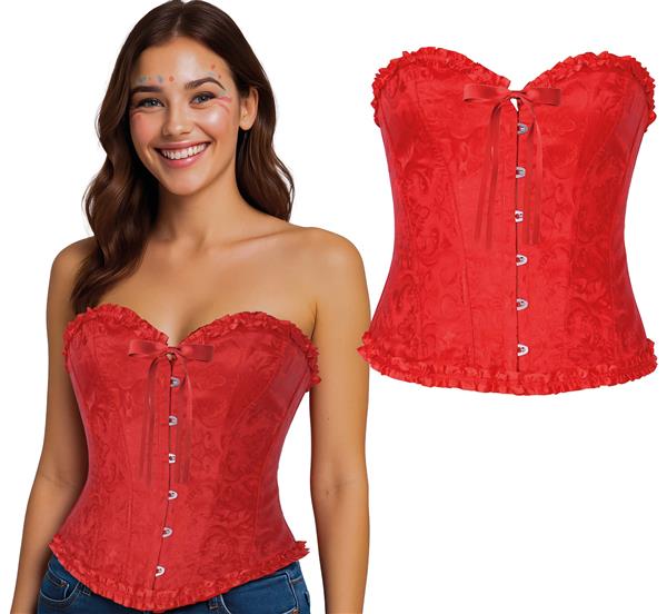 Grote foto rood corset dames kant verzamelen overige verzamelingen