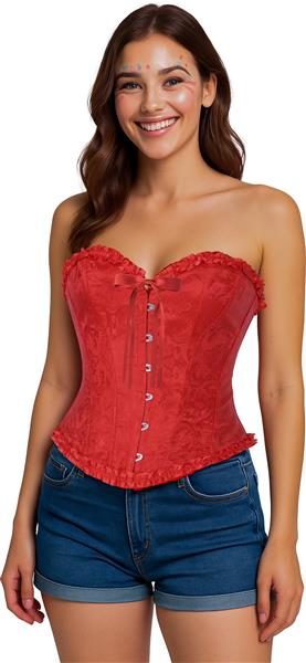 Grote foto rood corset dames kant verzamelen overige verzamelingen