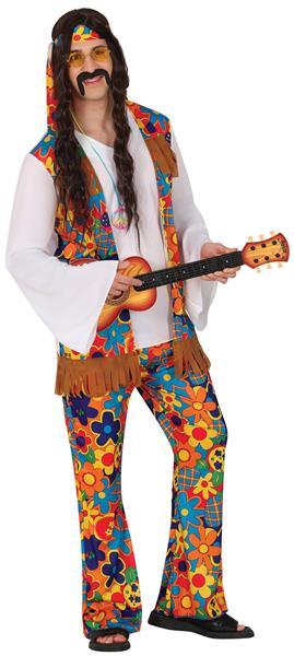 Grote foto hippie 60s kostuum heren bloemen 3 delig verzamelen overige verzamelingen
