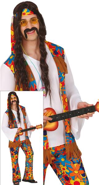 Grote foto hippie 60s kostuum heren bloemen 3 delig verzamelen overige verzamelingen