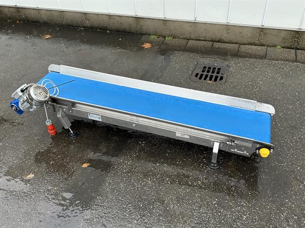 Grote foto transportband roestvrij staal 180 x 30 cm agrarisch transportbanden