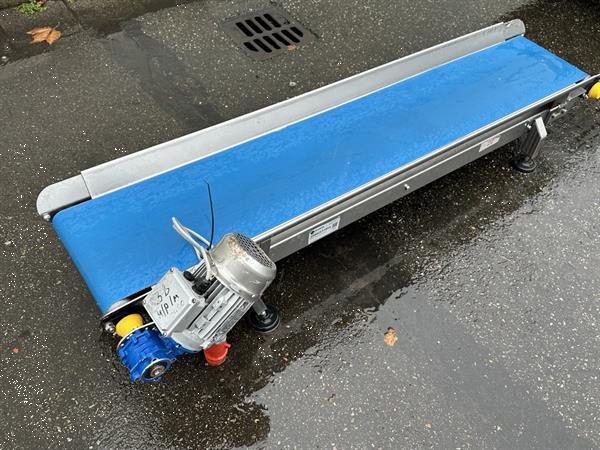 Grote foto transportband roestvrij staal 180 x 30 cm agrarisch transportbanden