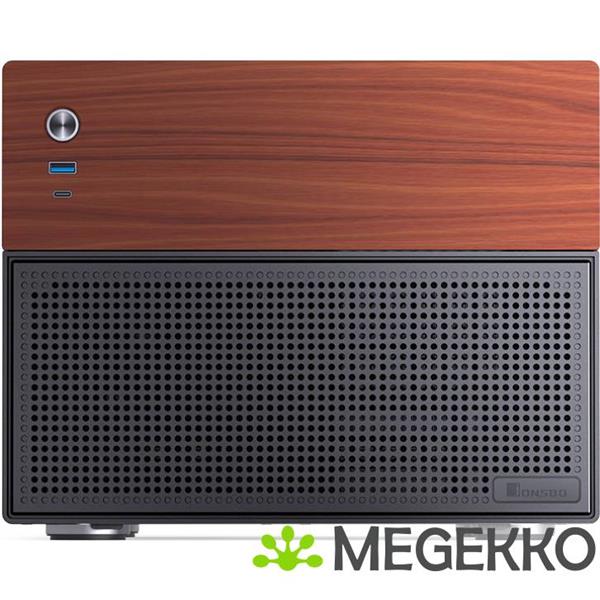 Grote foto jonsbo n4 black computers en software behuizingen en kasten