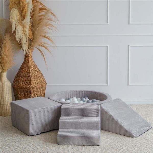 Grote foto speelset 3 elementen rib ballenbad 90x30 grey incl. 200 ballen grey kinderen en baby overige