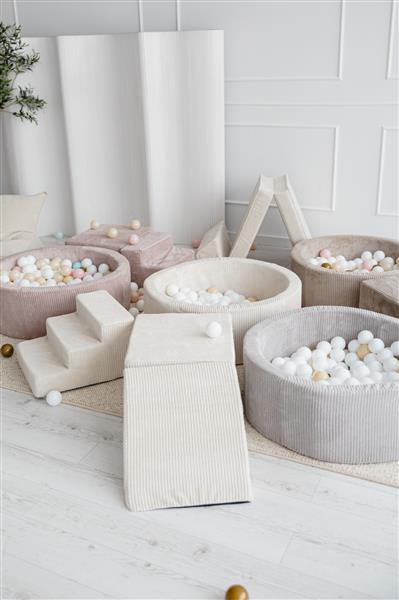 Grote foto speelset 3 elementen rib ballenbad 90x30 grey incl. 200 ballen grey kinderen en baby overige