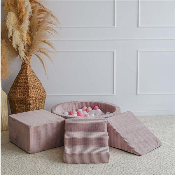 Grote foto speelset 3 elementen rib ballenbad 90x30 dirty pink incl. 200 ballen dirty pink kinderen en baby overige