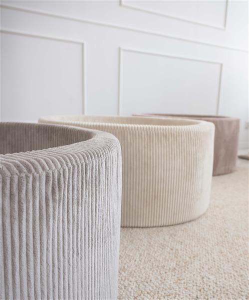 Grote foto ballenbad rib velvet 90x40cm dark beige excl ballen kinderen en baby overige