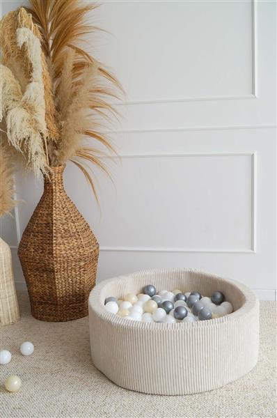 Grote foto ballenbad rib velvet 90x30cm cr me excl ballen kinderen en baby overige