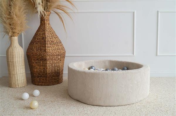 Grote foto ballenbad rib velvet 90x30cm cr me excl ballen kinderen en baby overige