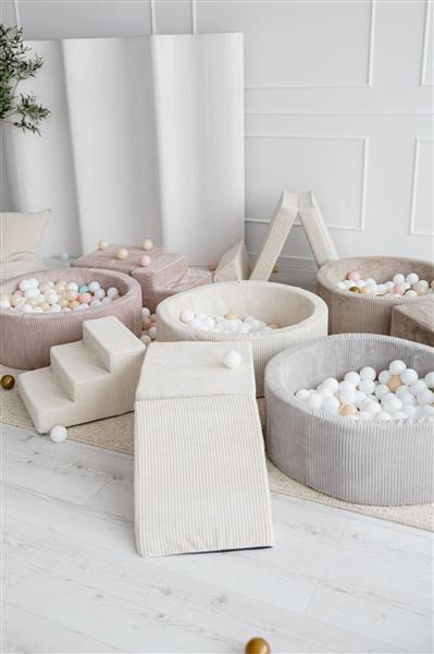 Grote foto speelset 3 elementen rib ballenbad 90x30 grey incl. 200 ballen grey kinderen en baby overige