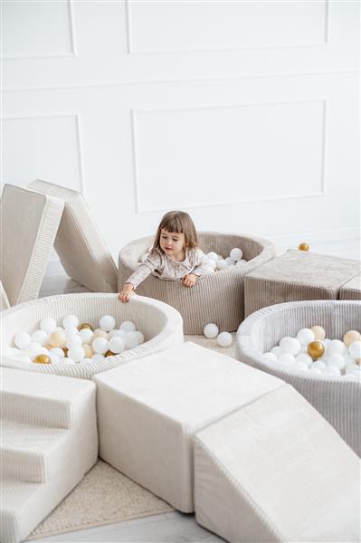 Grote foto speelset 3 elementen rib ballenbad 90x30 grey incl. 200 ballen grey kinderen en baby overige