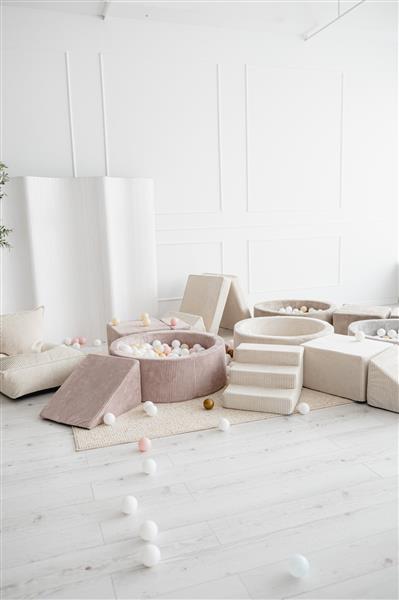 Grote foto speelset 3 elementen rib ballenbad 90x30 grey incl. 200 ballen grey kinderen en baby overige