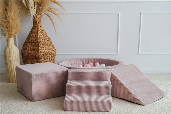 Grote foto speelset 3 elementen rib ballenbad 90x30 dirty pink incl. 200 ballen dirty pink kinderen en baby overige