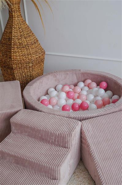 Grote foto speelset 3 elementen rib ballenbad 90x30 dirty pink incl. 200 ballen dirty pink kinderen en baby overige