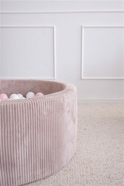 Grote foto ballenbad rib velvet 90x40cm dirty pink excl ballen kinderen en baby overige