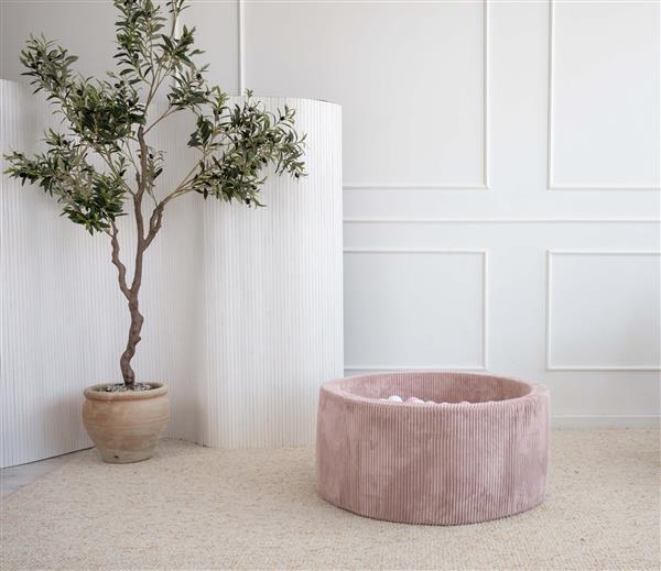 Grote foto ballenbad rib velvet 90x40cm dirty pink excl ballen kinderen en baby overige