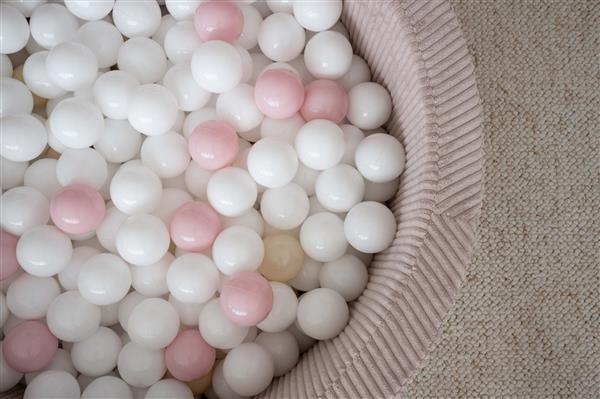 Grote foto ballenbad rib velvet 90x40cm dark beige excl ballen kinderen en baby overige