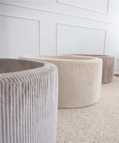 Grote foto ballenbad rib velvet 90x40cm dark beige excl ballen kinderen en baby overige