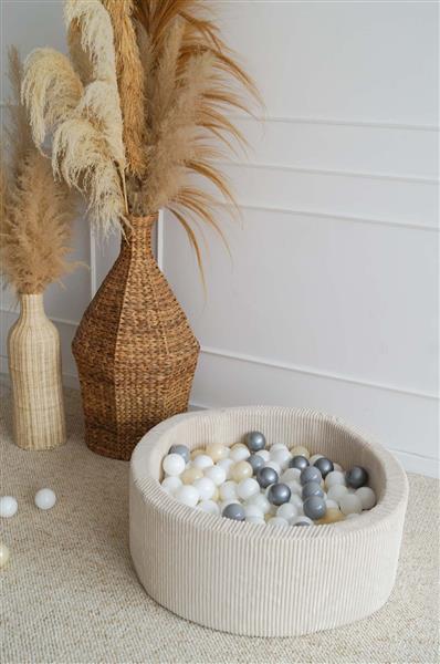 Grote foto ballenbad rib velvet 90x30cm cr me excl ballen kinderen en baby overige