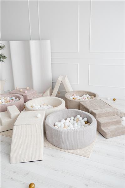 Grote foto ballenbad rib velvet 90x30cm cr me excl ballen kinderen en baby overige