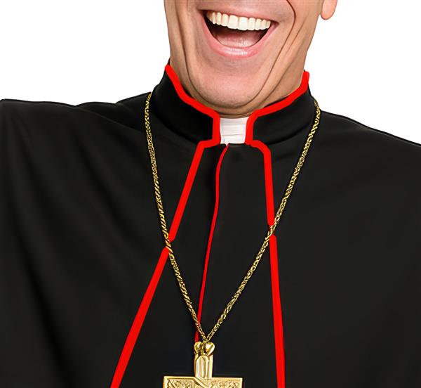 Grote foto priester kostuum zwart rood verzamelen overige verzamelingen