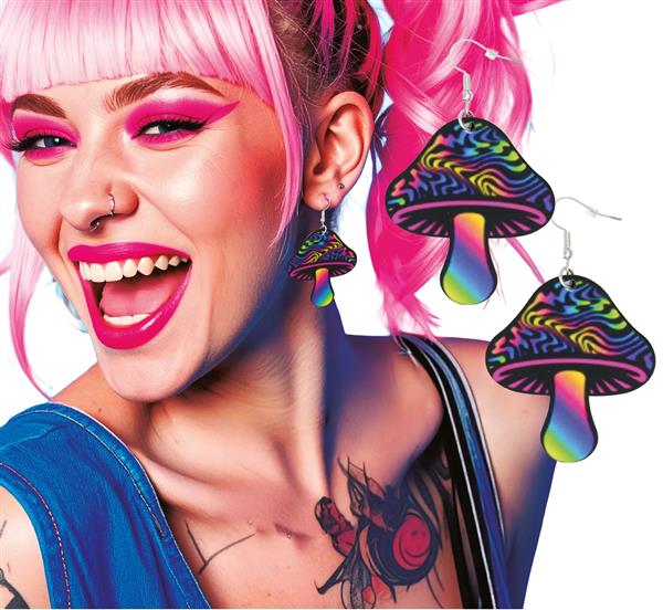 Grote foto paddestoel oorbellen verzamelen overige verzamelingen