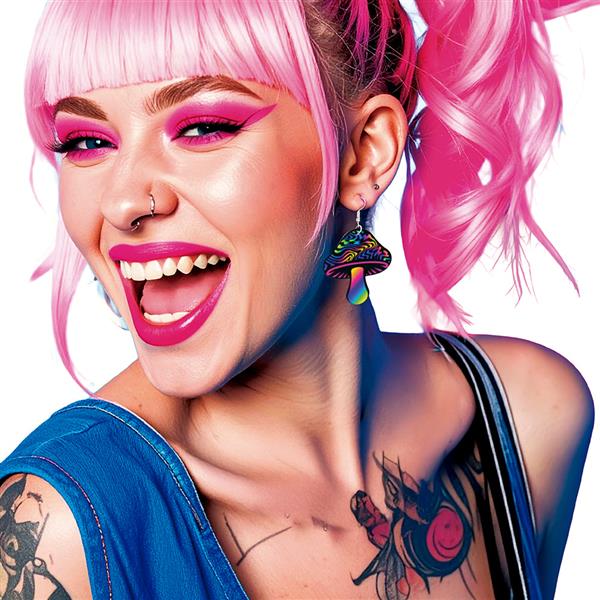 Grote foto paddestoel oorbellen verzamelen overige verzamelingen