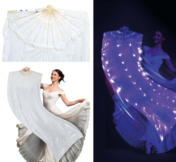 Grote foto witte waaier met licht 1 5m verzamelen overige verzamelingen