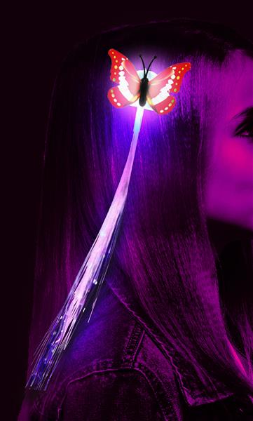 Grote foto vlinder hair extension met licht 33cm verzamelen overige verzamelingen