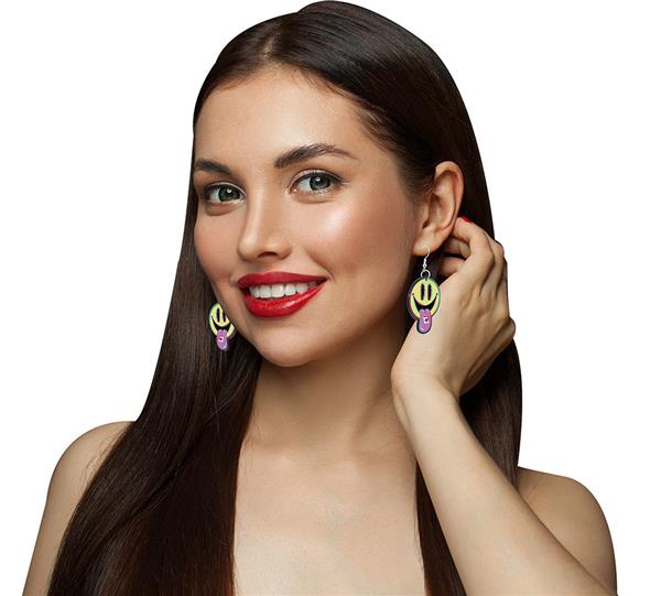 Grote foto smiley oorbellen 2st verzamelen overige verzamelingen