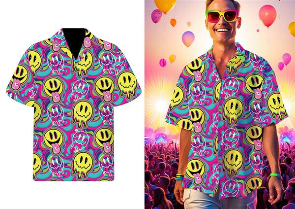 Grote foto acid blouse smiley 80 verzamelen overige verzamelingen