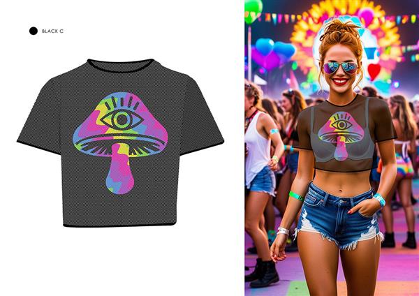 Grote foto visnet shirt paddenstoel verzamelen overige verzamelingen