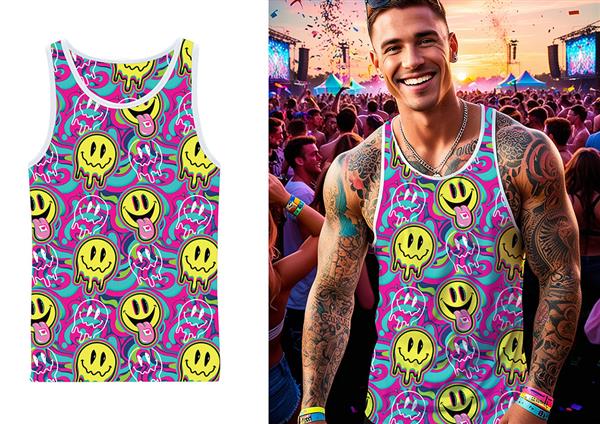 Grote foto acid shirt smiley 80 verzamelen overige verzamelingen