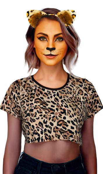 Grote foto luipaard haarband beige verzamelen overige verzamelingen