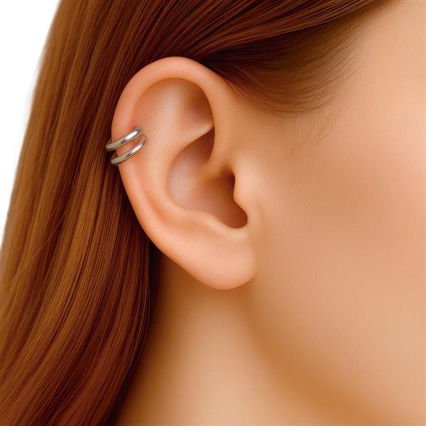 Grote foto zilveren nep piercing lip verzamelen overige verzamelingen