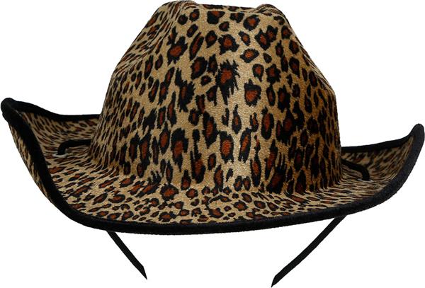 Grote foto cowboy hoed bruin beige luipaard verzamelen overige verzamelingen