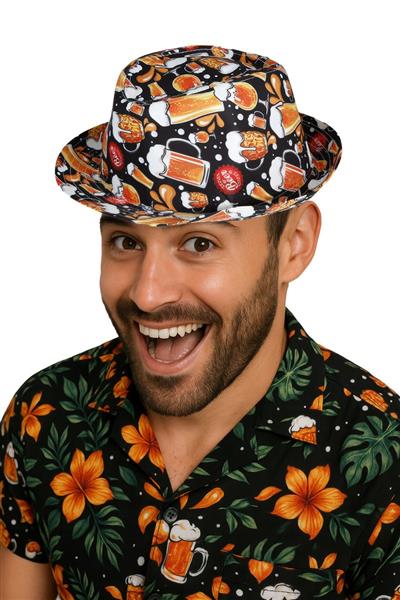 Grote foto bier hoed zwart geel verzamelen overige verzamelingen