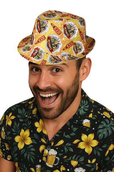 Grote foto bier hoed geel verzamelen overige verzamelingen