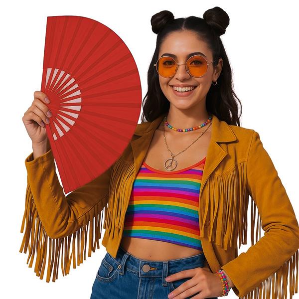 Grote foto rood waaier rood 30cm verzamelen overige verzamelingen