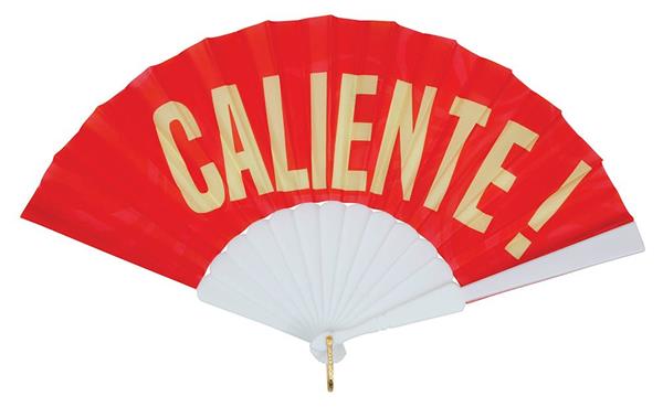 Grote foto rood geel witte waaier caliente verzamelen overige verzamelingen