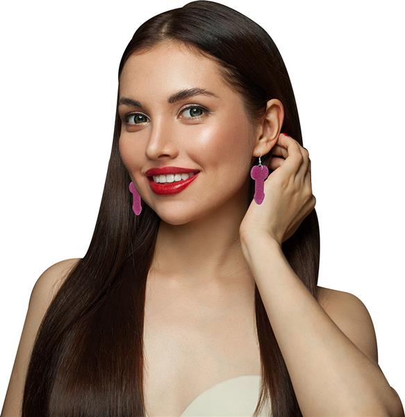 Grote foto penis oorbellen roze 5cm verzamelen overige verzamelingen