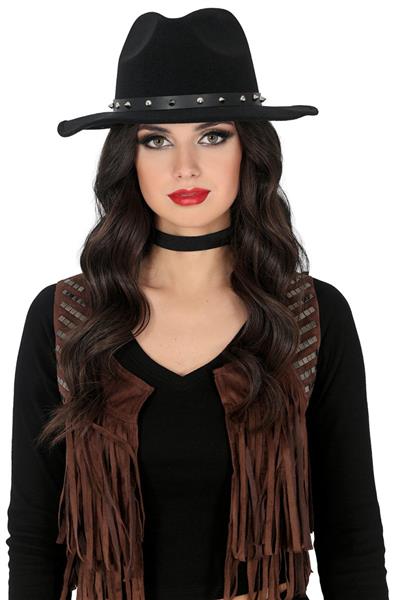 Grote foto cowboy hoed zwart studs verzamelen overige verzamelingen